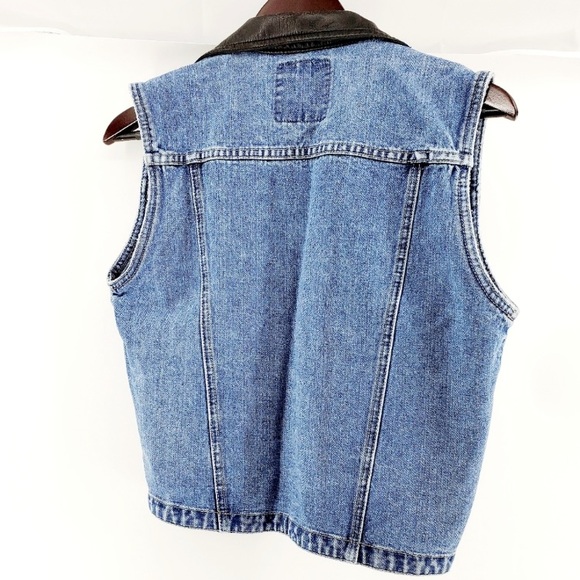 Rafaella Women's Medium Blue Denim Jean Vest - Picture 3 of 10